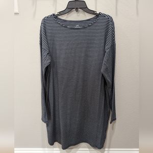 NWT J. Jill Luxe Supima navy striped tunic **Large Tall size**